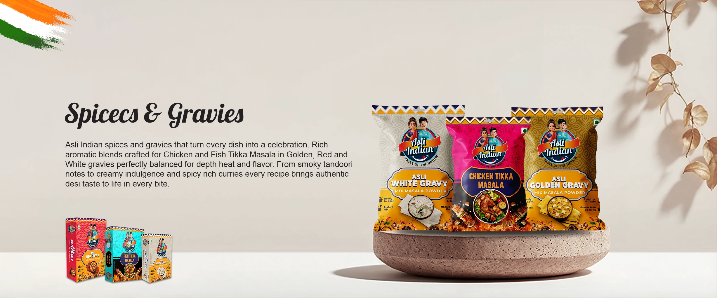 Spices and Gravies Landing Page